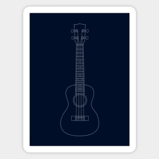 Ukulele Tenor Concert Soprano Outline Magnet